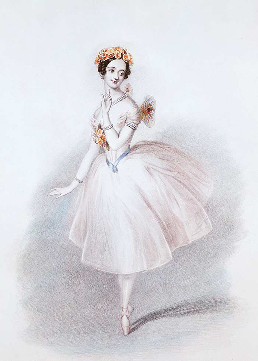 Marie Taglioni menari Peran Judul di La Sylphide.