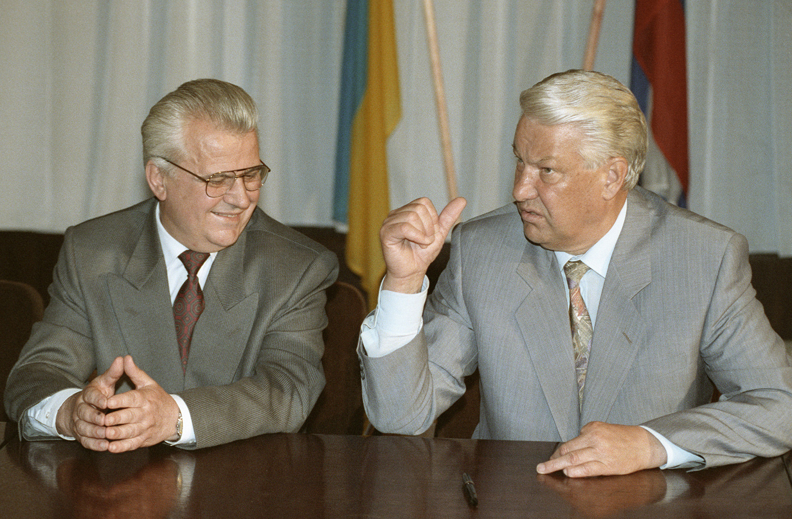 Леонид Кравчук и Борис Елцин
