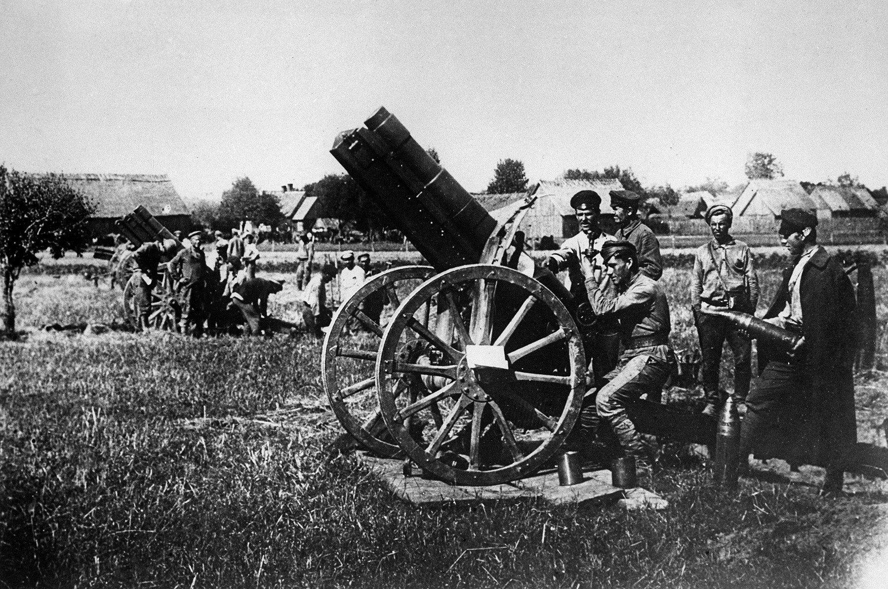 L'artillerie soviétique pendant la guerre soviéto-polonaise. Ukraine, 1920.