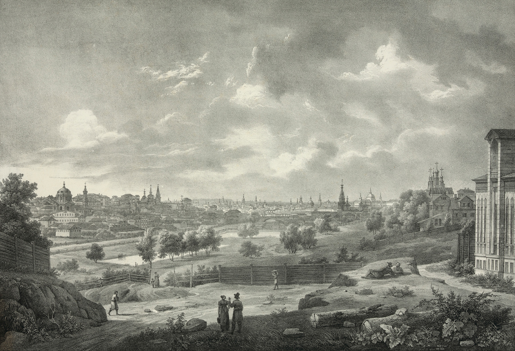 Di seberang Sungai Yauza di Moskow, 1830.