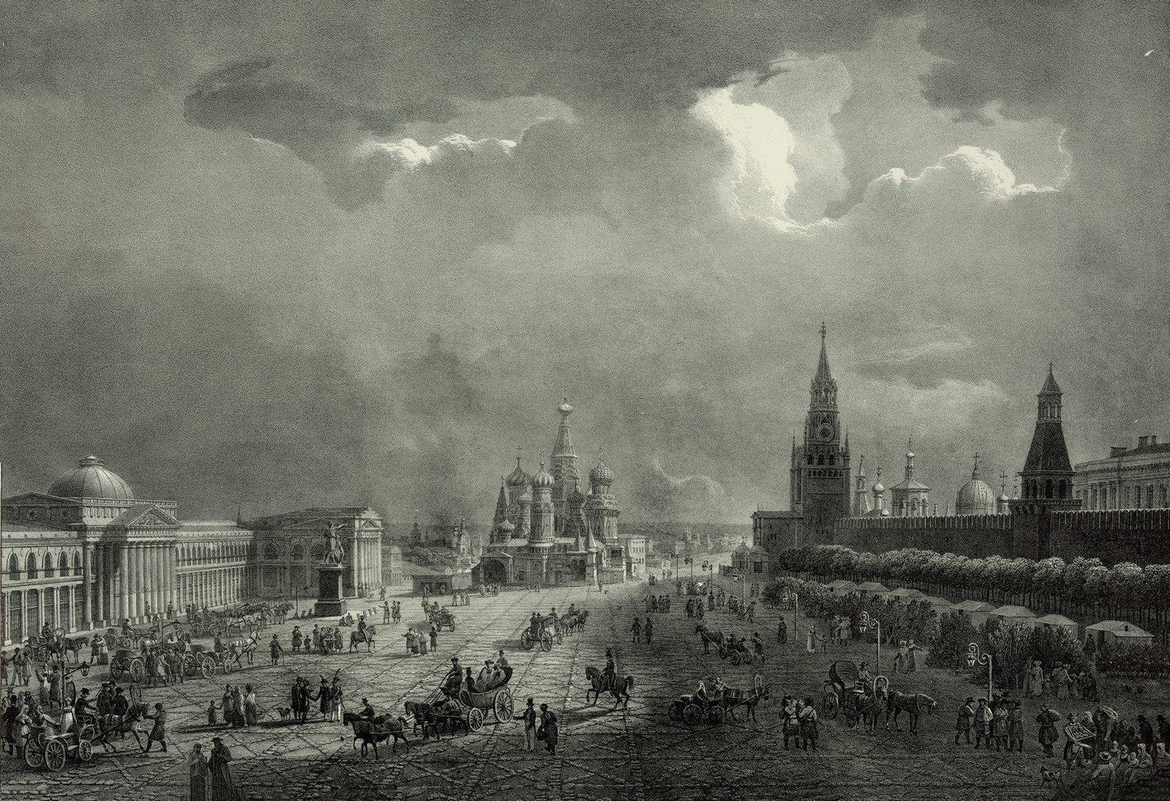 Suasana Lapangan Merah Moskow, 1830.
