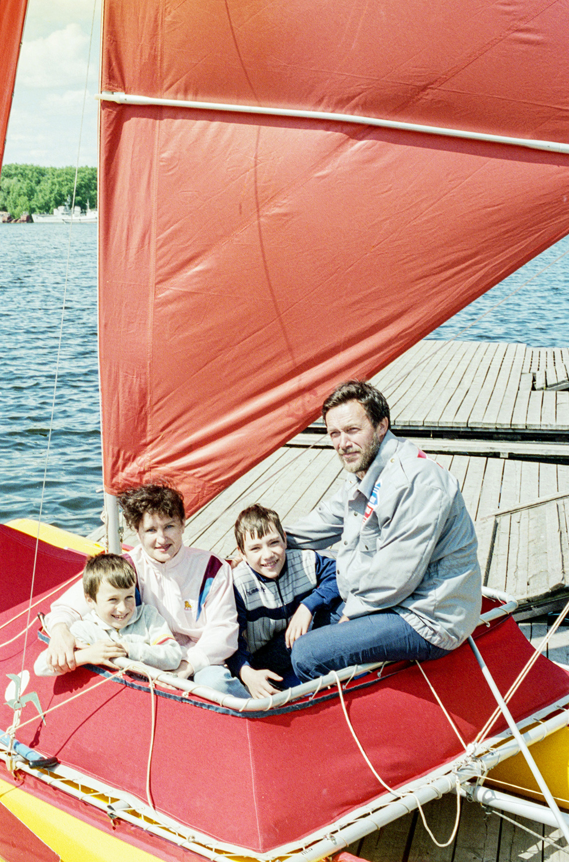With the family, in 1997.