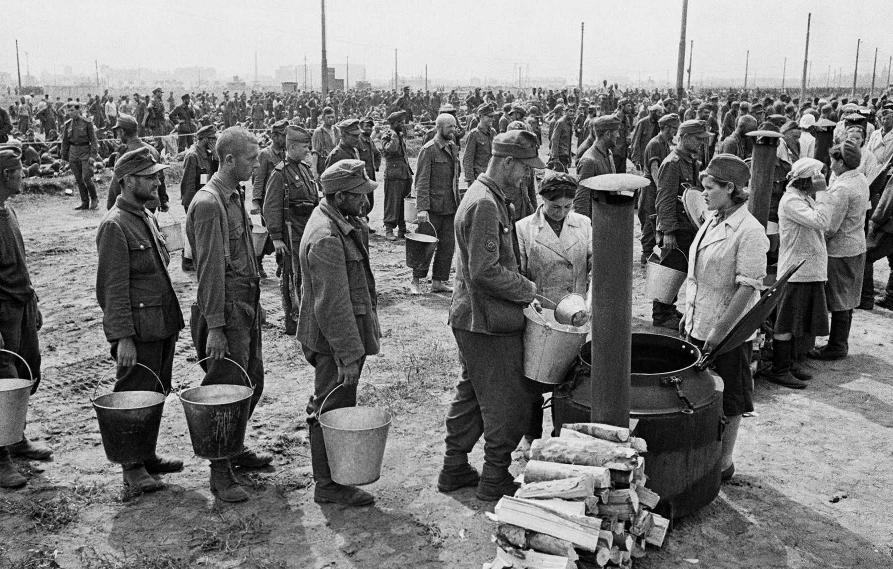 Заробљени Немци на Ходинском пољу.