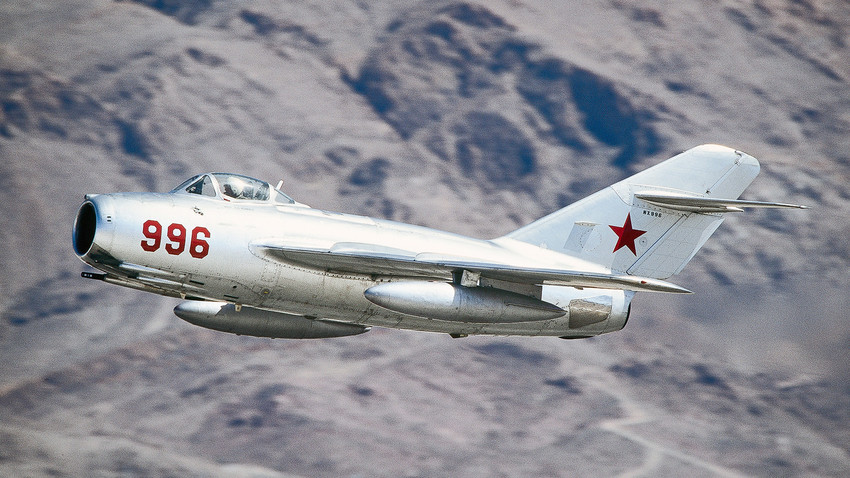 MiG-15, caza de la URSS que participó en la guerra de Corea.