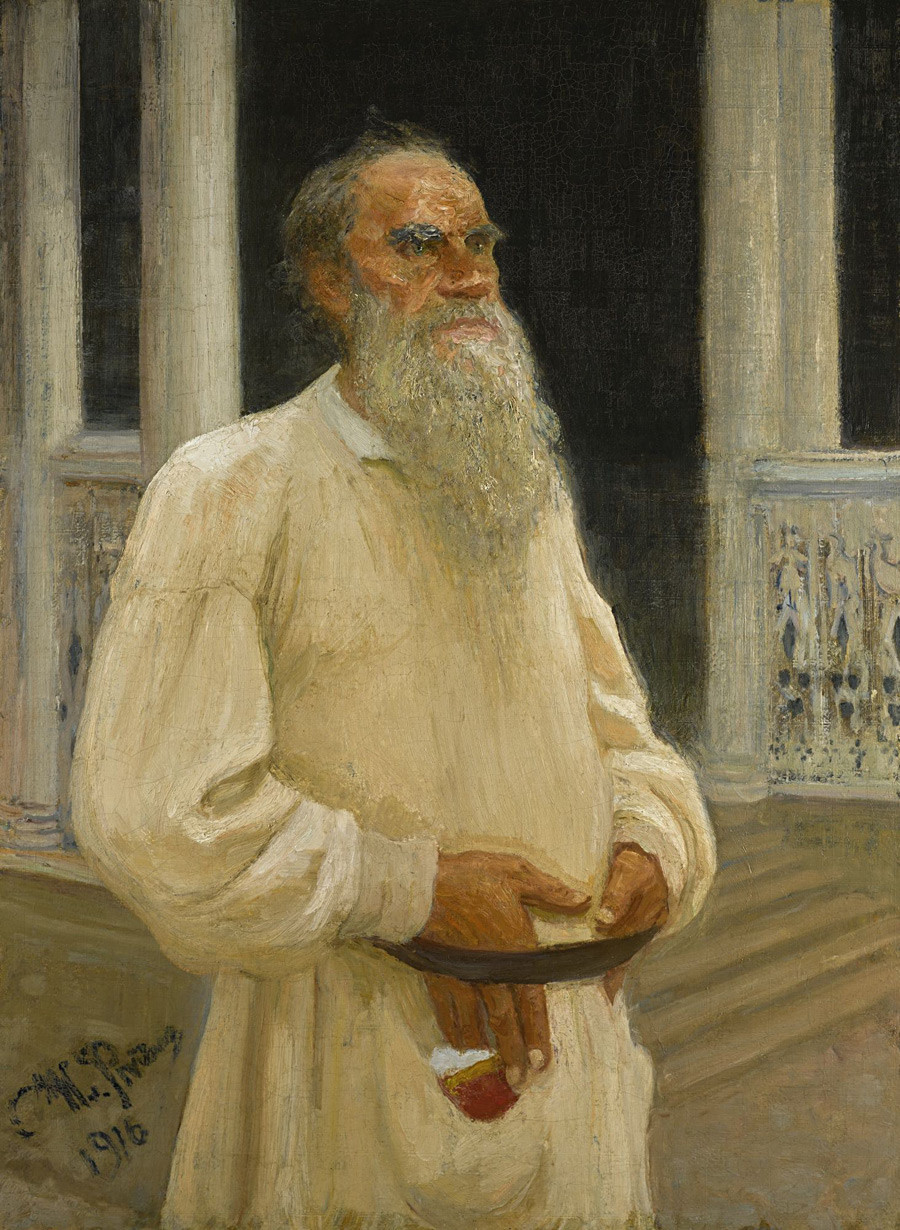 Retrato de Lev Tolstói, 1916.