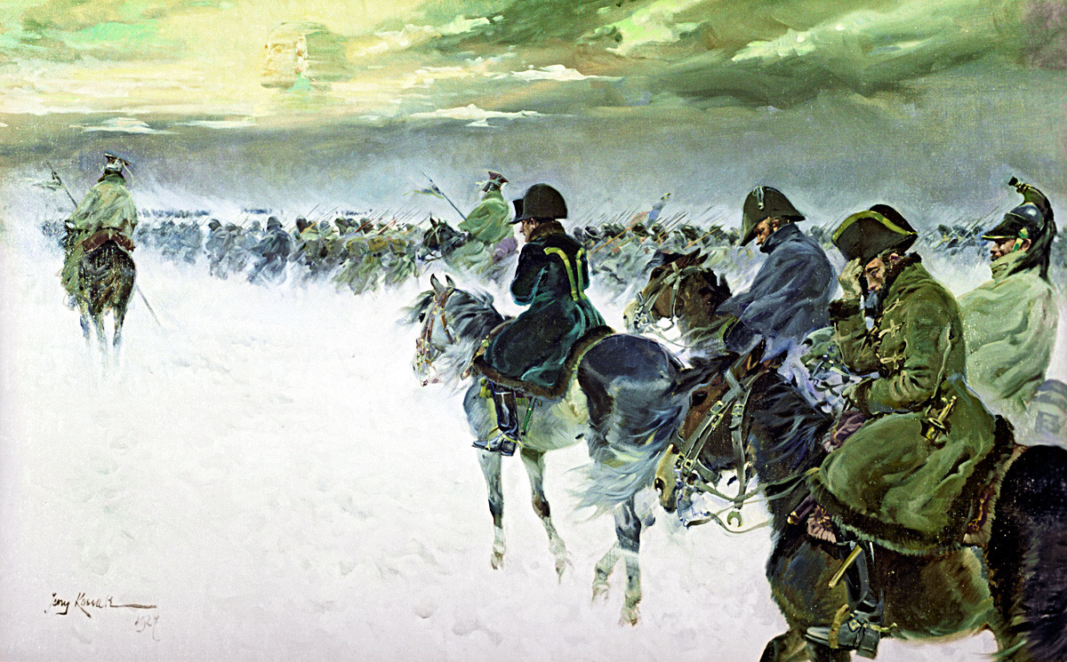 „Napoleons Rückzug aus Moskau“ von Jerzy Kossak