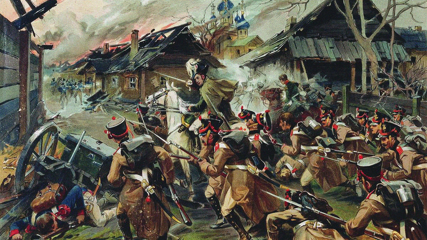 „Die Schlacht bei Malojaroslawez am 24. Oktober 1812“ von Nikolai Samokisch