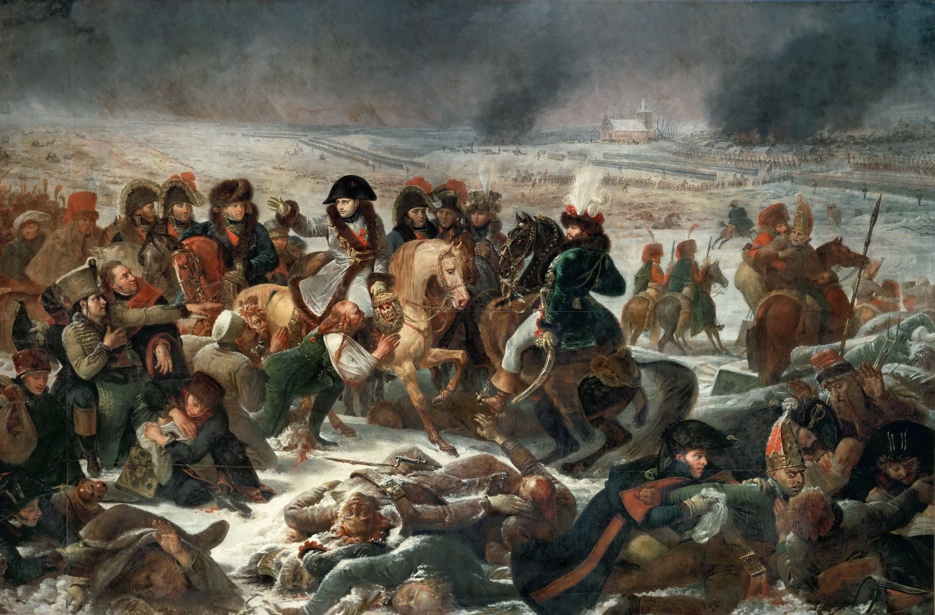 Antoine-Jean Gros. Napoleon tijekom bitke kod Eylaua
