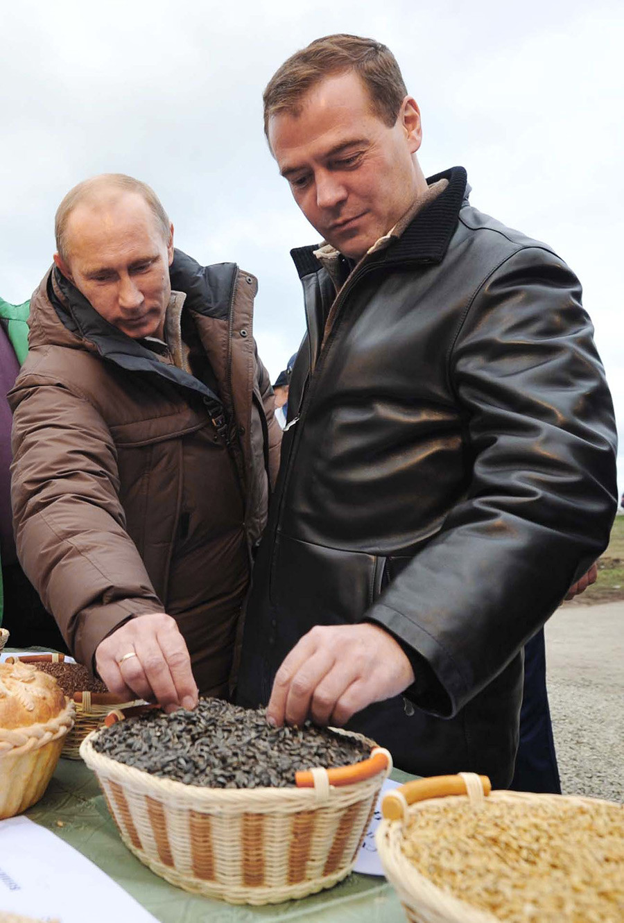 Bahkan Vladimir Putin dan Dmitry Medvedev tak dapat menahan kecintaan pada biji bunga matahari yang tertanam di setiap hati orang Rusia.