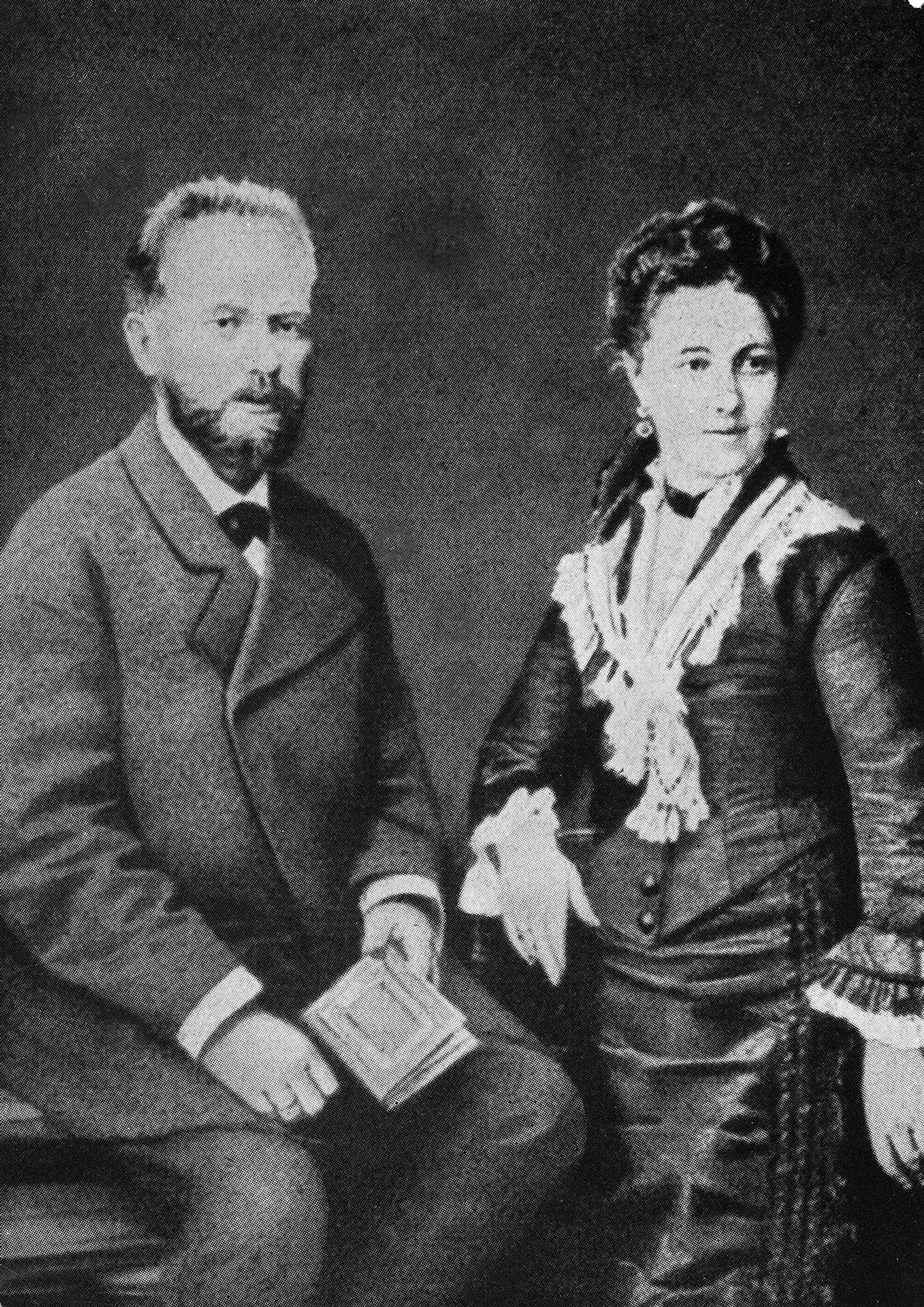 P. I. Čajkovski z ženo Antonino Ivanovno Miljukovo julija 1877 v Moskvi