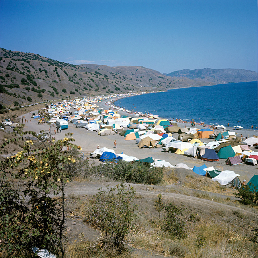 Camping on the Black Sea shore