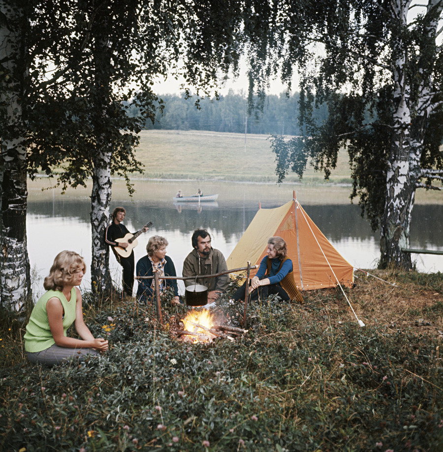 Camping in Kostroma Region, 1976