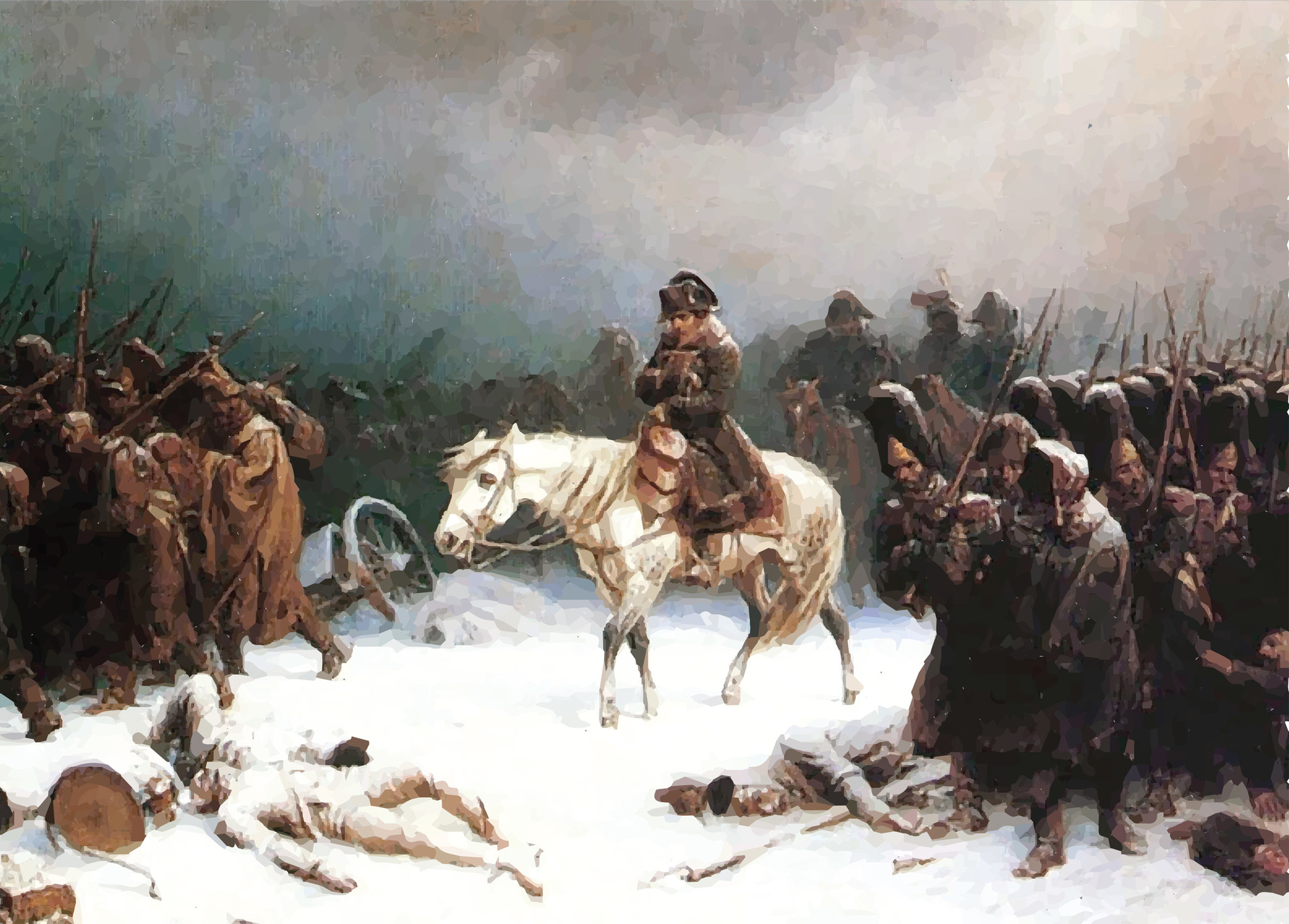 Adolf Norten. Napoleon's retreat from Russia.
