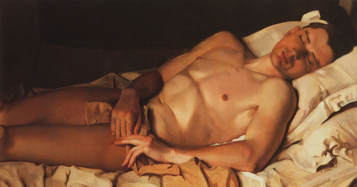 'Un joven desnudo' (B. Snezhkovski), 1937