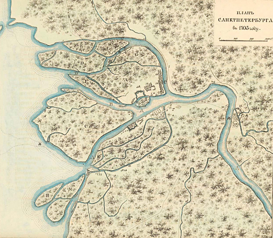 Stadtplan aus dem Jahr 1705