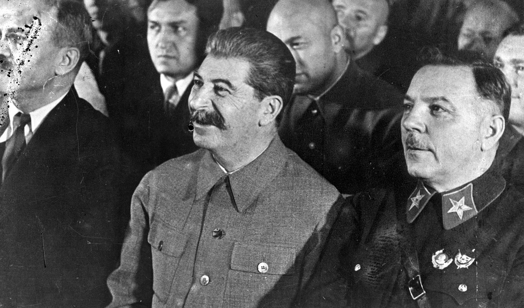 Viacheslav Mólotov, Iósif Stalin y Kliment Voroshílov, 1930