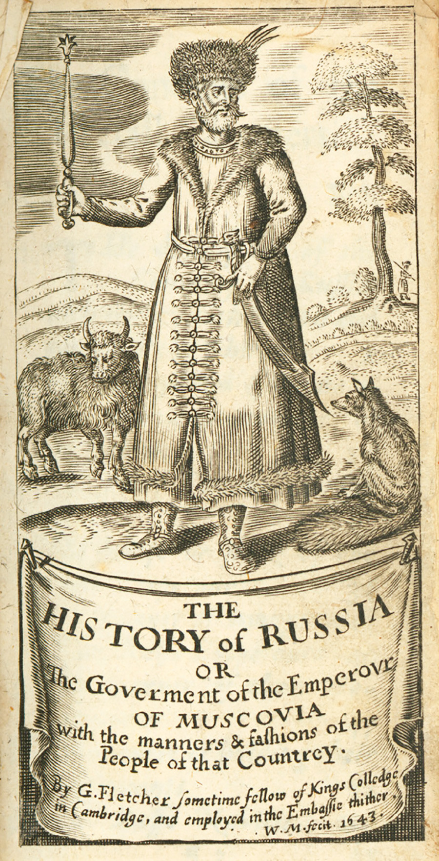 Giles Fletcher 'The history of Russia' titlepage, 2nd Ed. (1643).