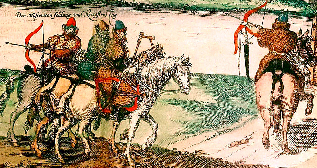 Руски коњаници са луковима у оклопима