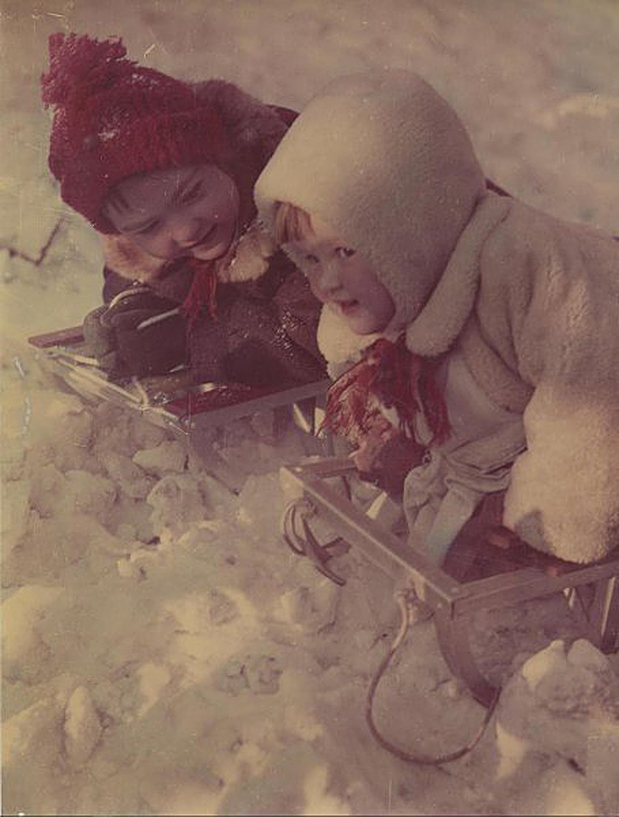 Winter fun, 1950s