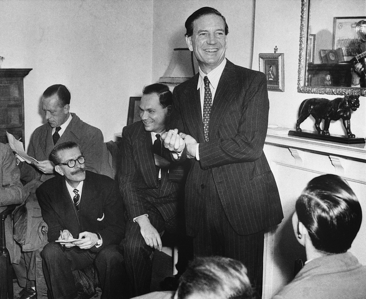 Kim Philby during his press-conference where he 