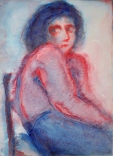 赤い服を着た女性の肖像（1966年）