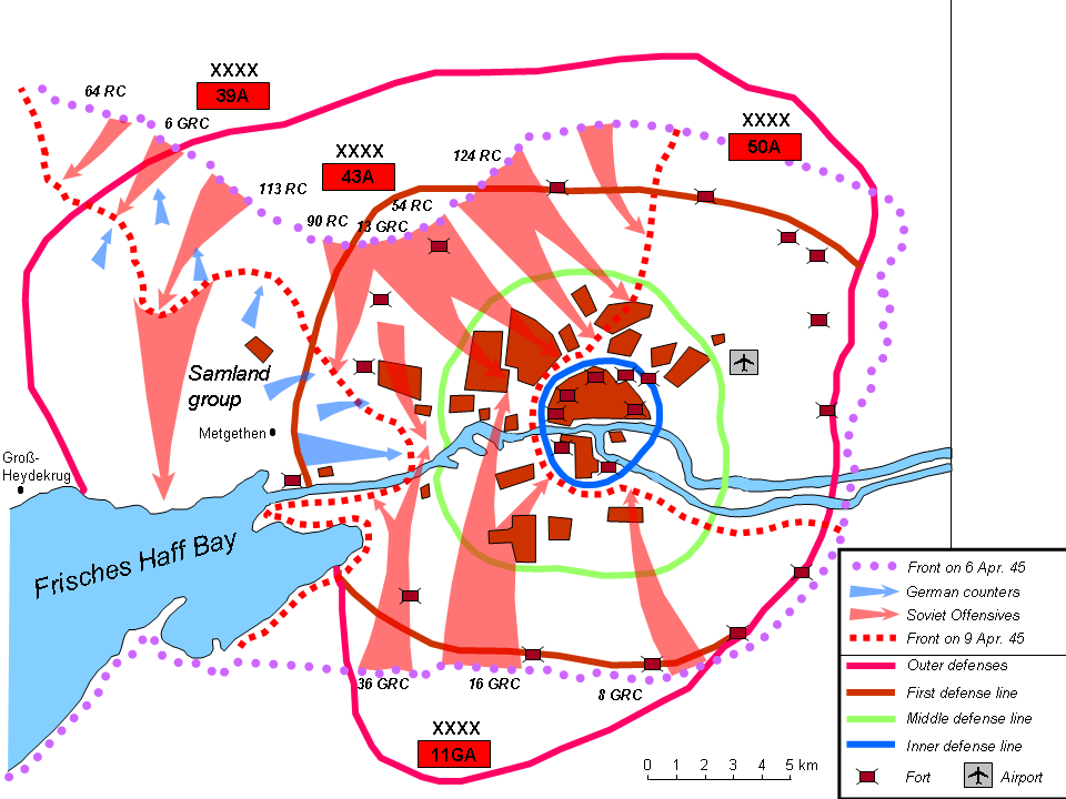 Obramba Königsberga in sovjetski napad med 6. in 9. aprilom 1945