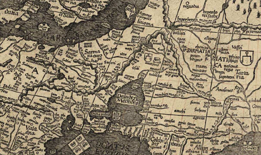 Waldseemüllerjev zemljevid, ki vključuje Sarmatijo

