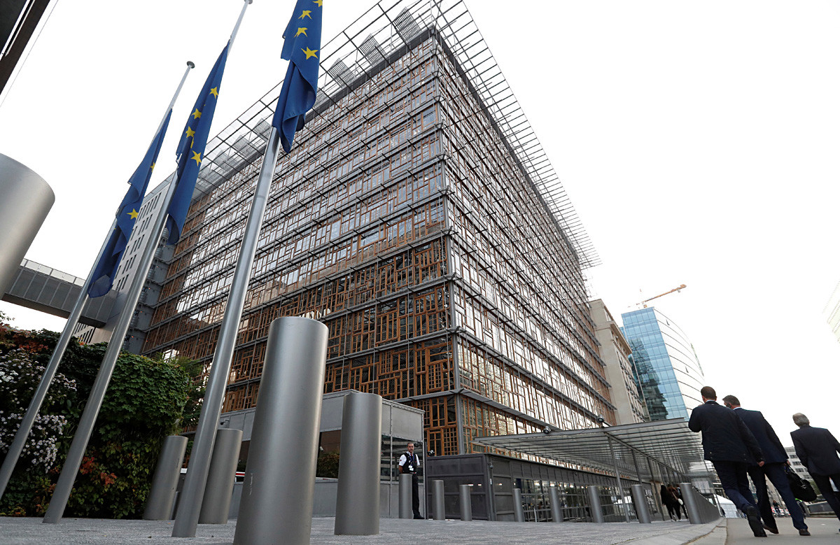 The Europa building is the seat of the European Council and Council of the European Union, Brussels.