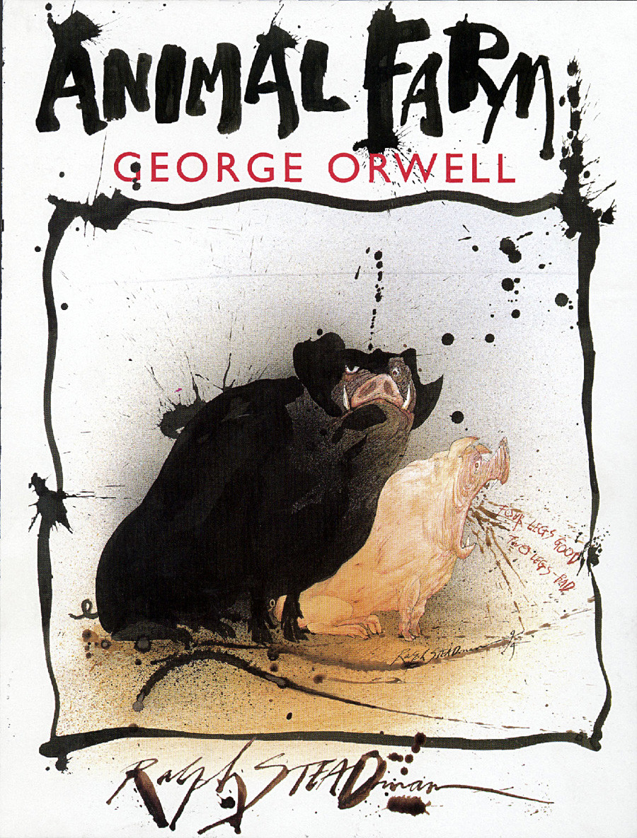 George Orwell: Životinjska farma (posebno izdanje knjige sa slikama Ralpha Steadmana, izdavač: Secker & Warburg)