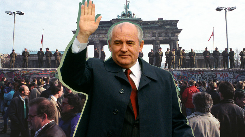 Михаил Горбачев не принимал участия в разрушении Берлинской стены, но не сделал ничего, чтобы ему воспрепятствовать.