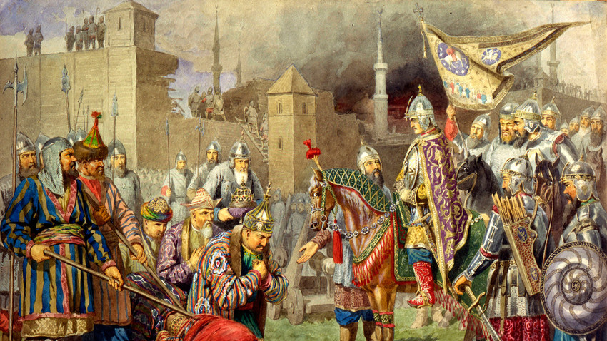 ‘El zar Iván IV conquistando Kazán en 1552’ (1880).