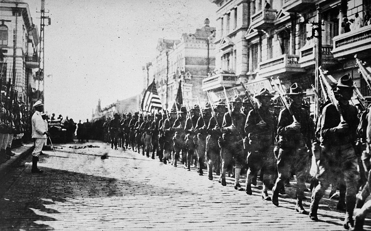 Tropas norte-americanas em Vladivostók. Agosto de 1918.
