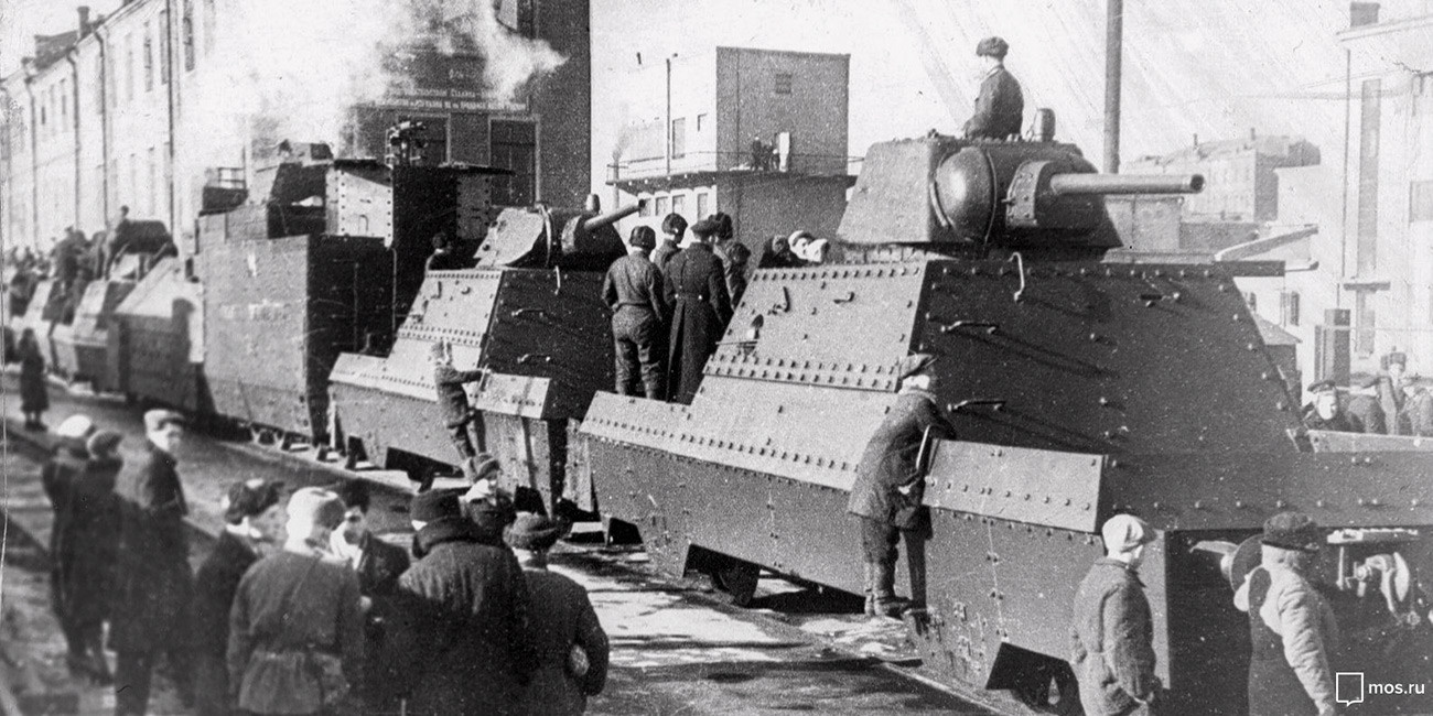 Moscow Metro armored train, 1943. Moscow's archive fund.