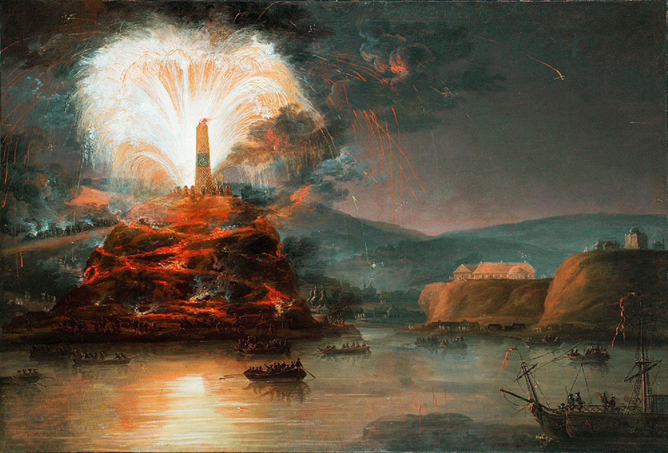 Fuochi d'artificio in onore di Caterina la Grande in Crimea, 1787