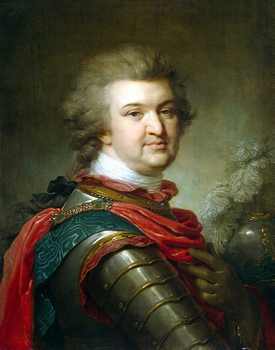 Portrait of Russian statesman Prince G. A. Potyomkin-Tavrichesky