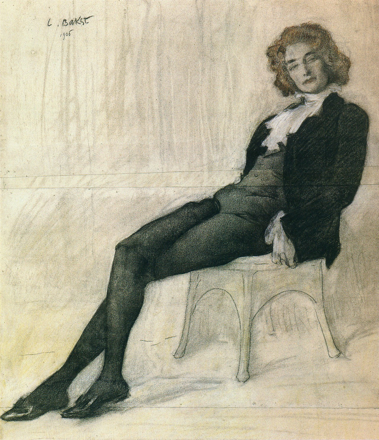 Retrato de Guíppius por Leon Bakst, 1906
