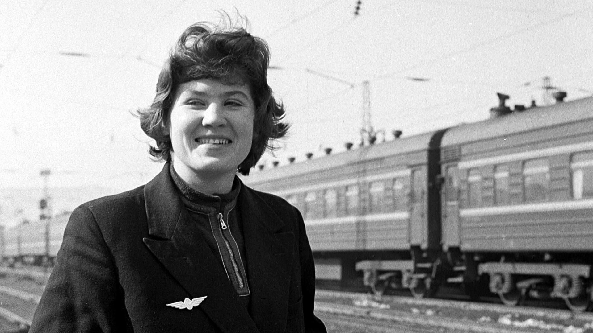 Восточно-Сибирская железная дорога. Помощник машиниста Тамара Петрик. 1965.