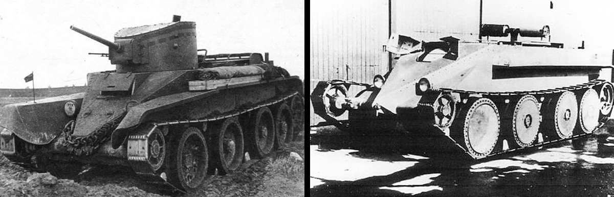 BT-2 tank and Christie M1928 \ M1931. 