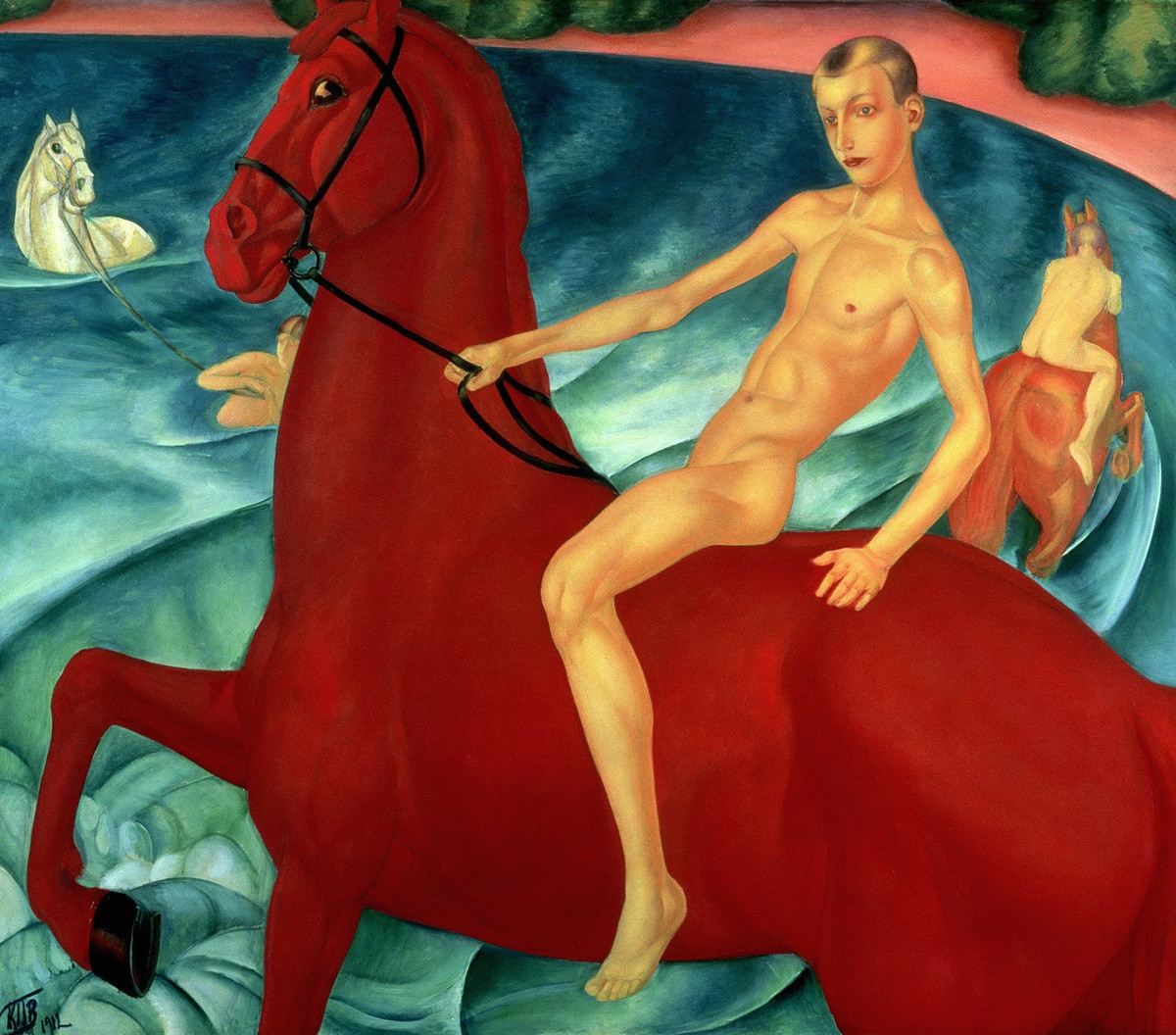 « Cheval rouge au bain », 1912