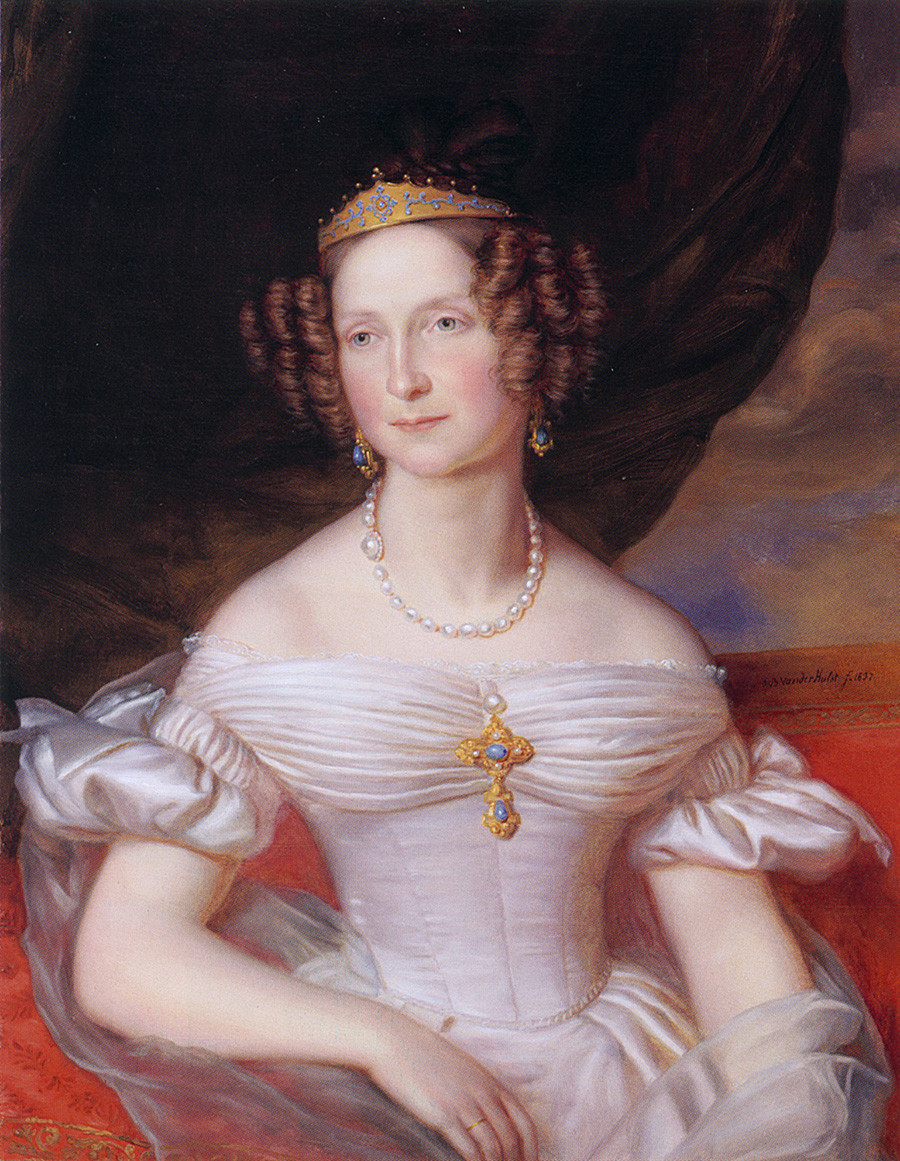 Anna Pavlovna di Russia (1795-1865) ritratta da Jan Baptist van der Hulst