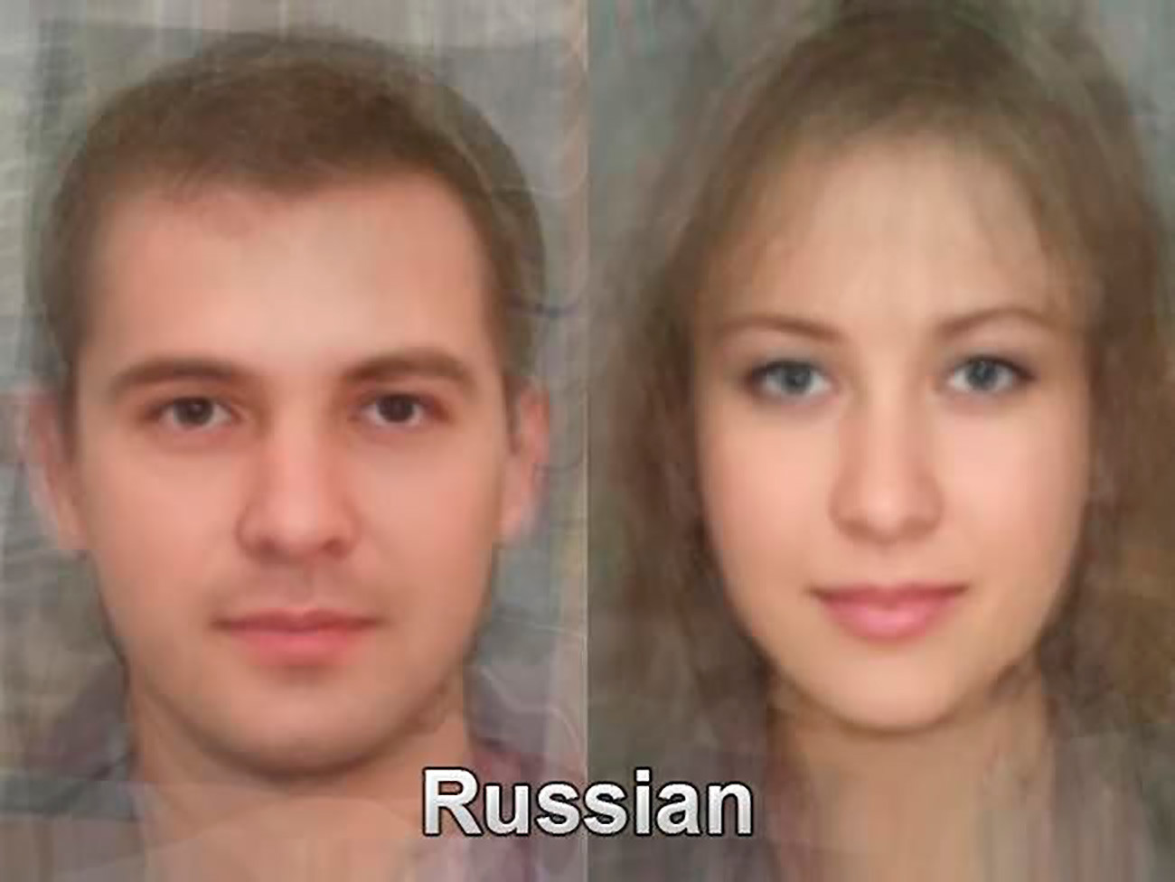 平均的なロシア人女性（右側）