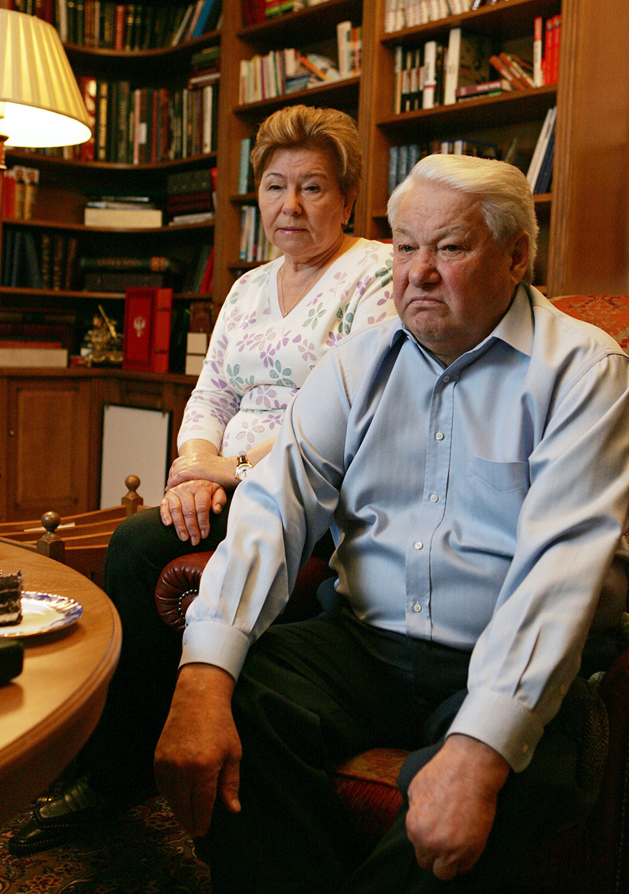 エリツィン夫妻がバルウィハのご自宅にて。2006年11月24日
