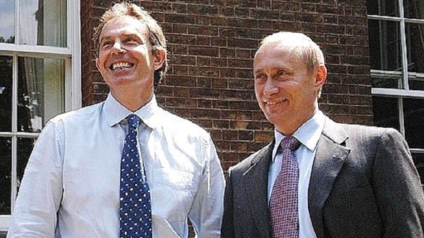 Тони Блер и Владимир Путин, Лондон 2003. 