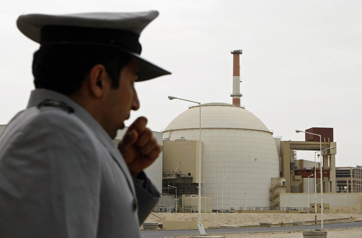 La central nuclear de Bushehr que Rusia está construyendo en Irán.
