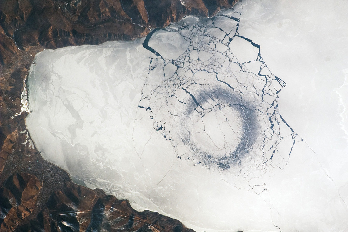 Circles in Thin Ice, Lake Baikal, Russia