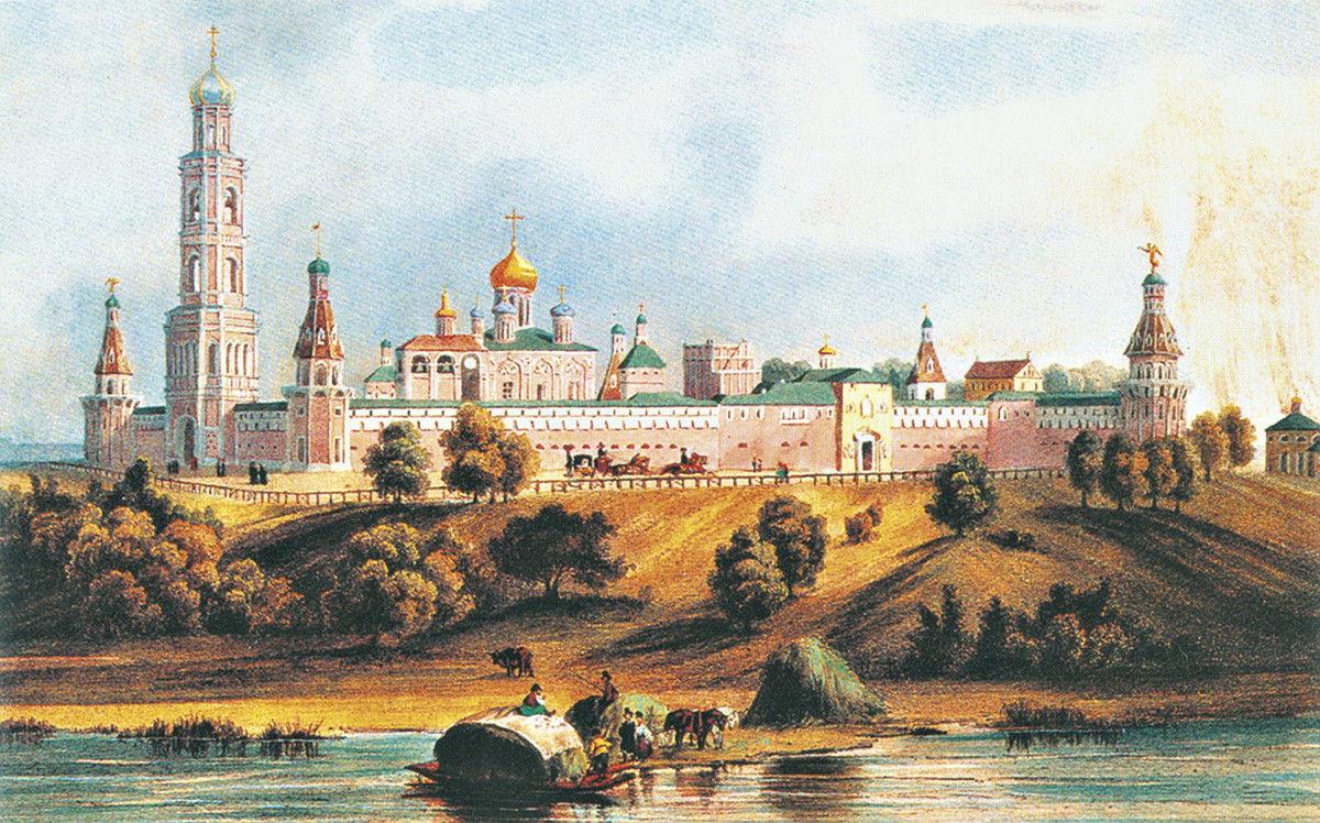 «Симонов монастырь». Литография Л. П. Бишбуа. 1846