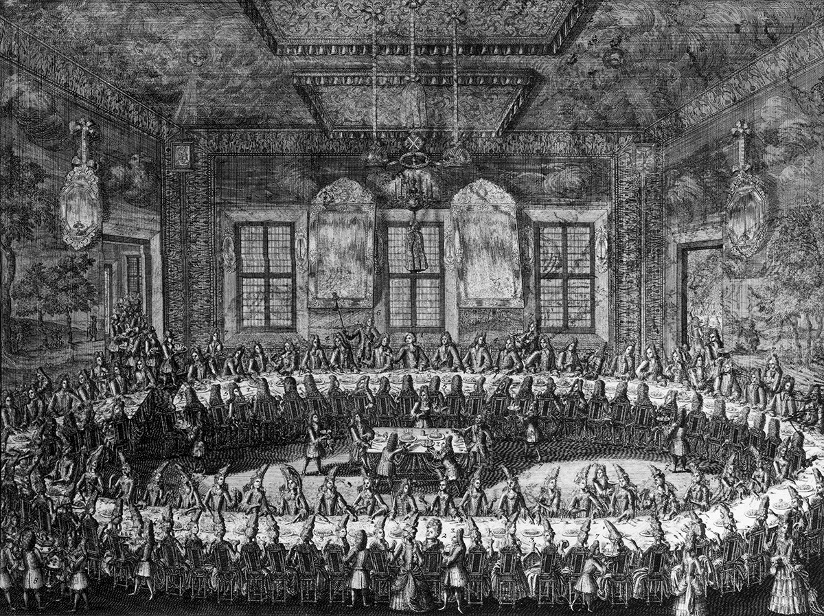 Wedding of Peter I and Catherine I on February 13, 1712. 