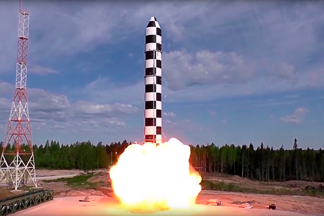 Тестирање тешке интерконтиненталне балистичке ракете „Сармат“.