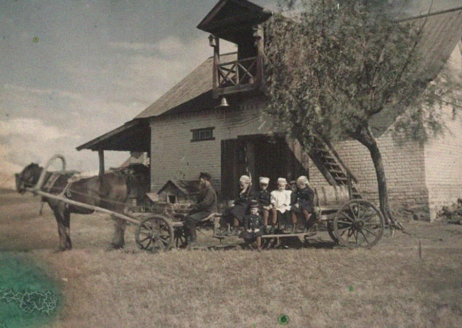 Kosakows Kinder. Anwesen Nikolskoje in der Region Simbirsk (heute Uljanowsk). 1910
