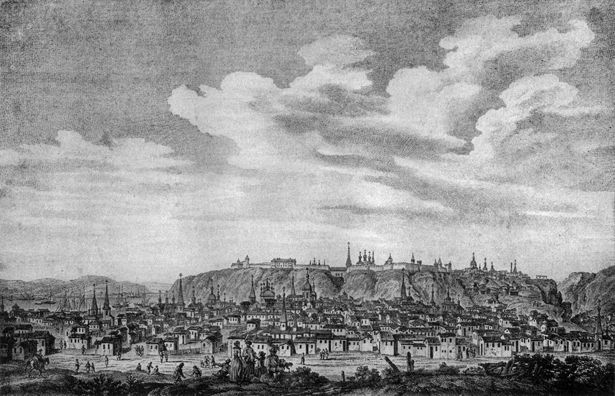Tobolsk a principios del siglo XVIII.